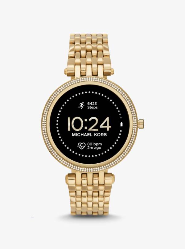Panske Smart Hodinky Michael Kors Gen 5E Darci Pavé Gold-Tone Zlate - Hodinky Michael Kors Akcia | XLWZC-6314